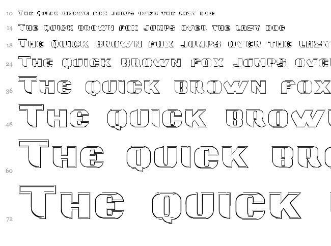 Grotesca 3D font waterfall